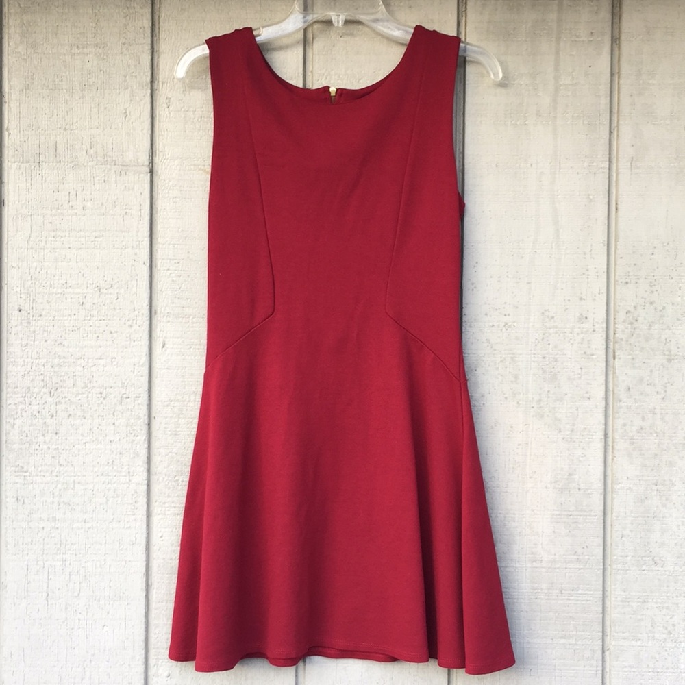 S/M Anthropologie Red Sleeveless Mini Dress